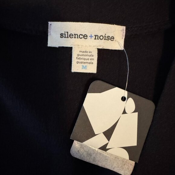 NWT Silence + Noise Black Crepe V-Neck Drop Waist Tunic Dress, Size Medium - Picture 8 of 12